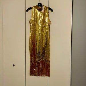 Gatsby style gold dress